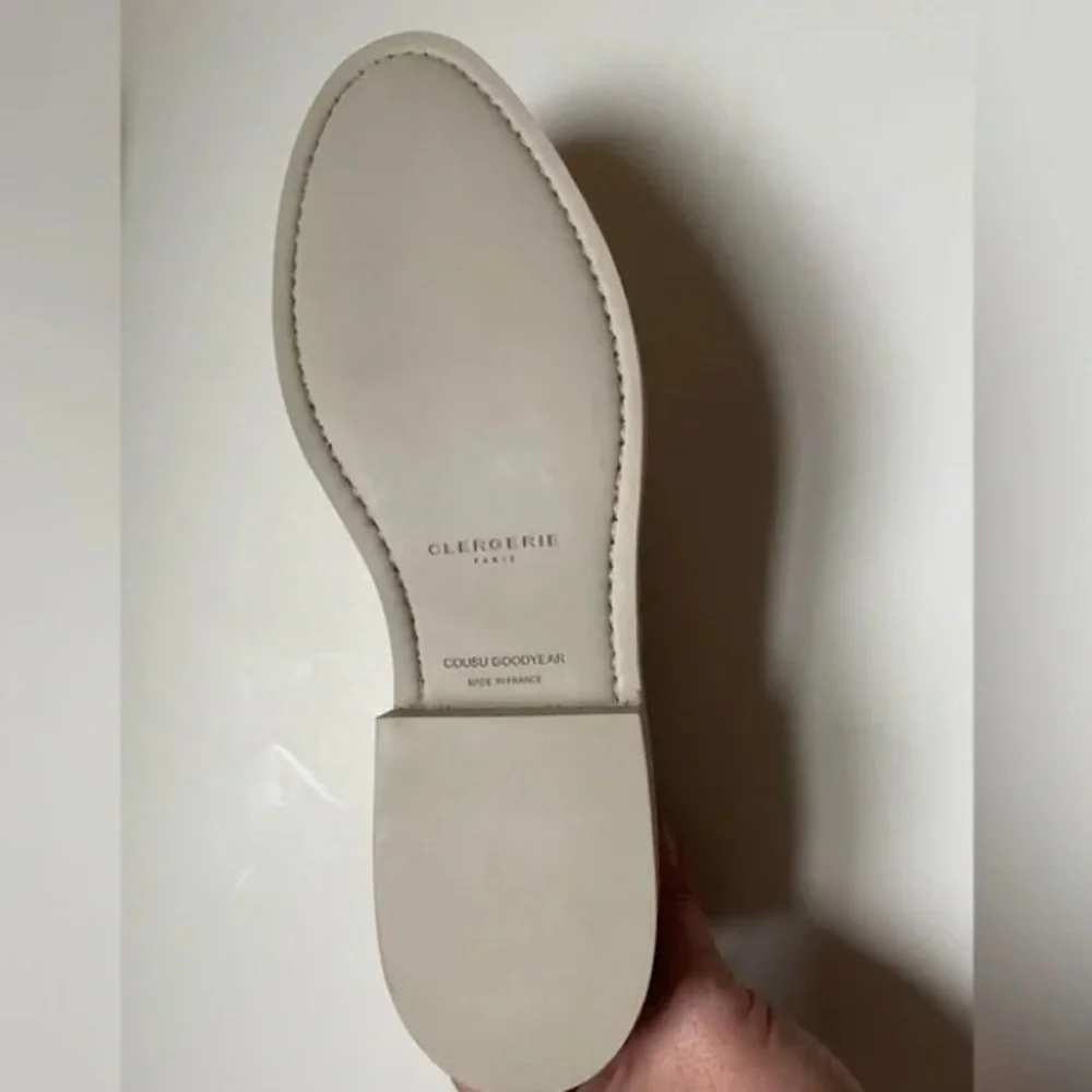 New CLERGERIE Beige Trendy Yellow Trim Oxford Derbys size 38.5